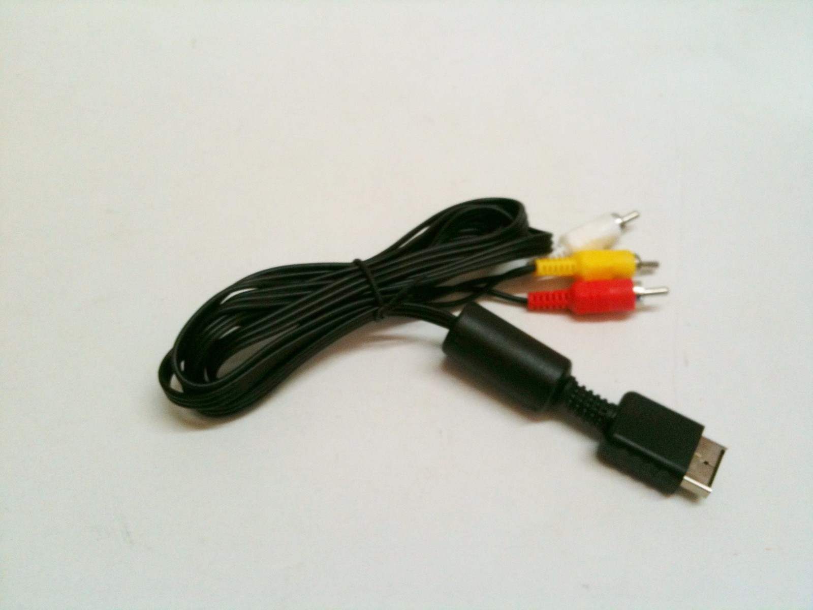 AV Audio Video Composite RCA TV Cable Cord Metal Plated Tip Playstation 3 PS3