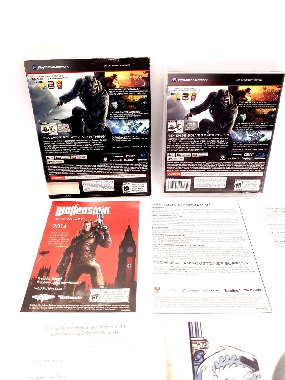 Dishonored — Game of the Year Edition (Sony PlayStation 3, 2013) CIB W/ Inserts