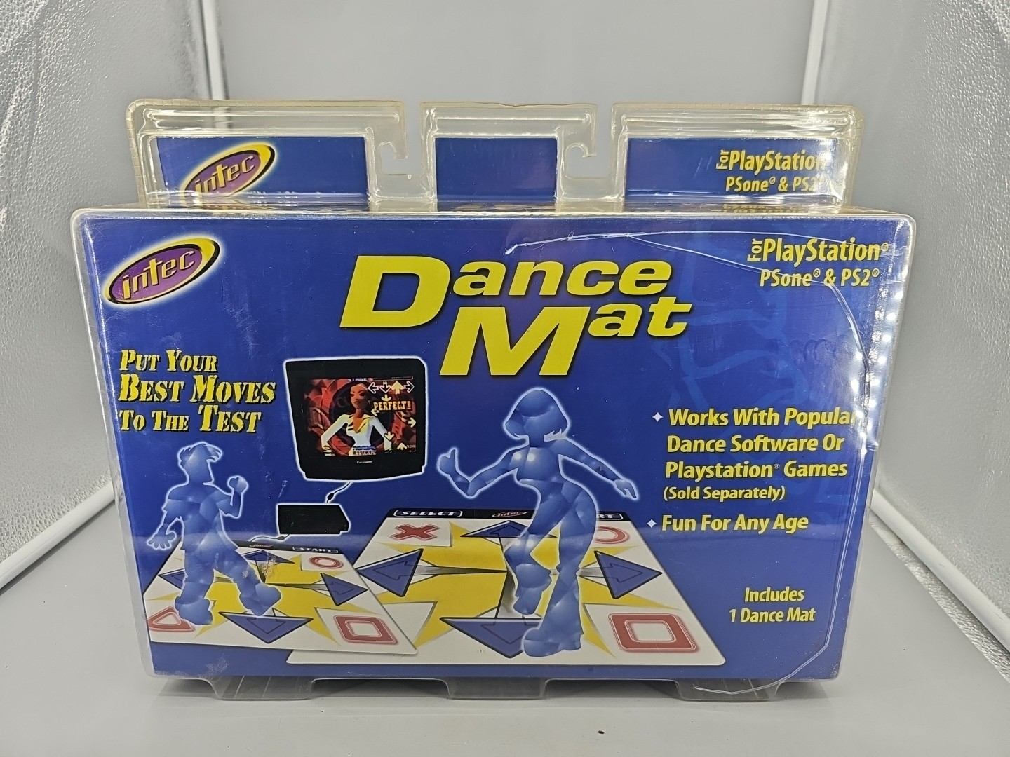 NEW Partial Open Intec Dance Mat for PS2 and PS1 Complete In Box
