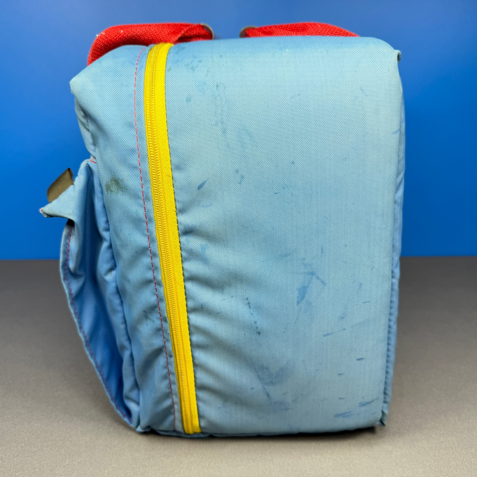 NINTENDO NES SYSTEM CONSOLE Z BAG ZBAG BLUE PADDED TRAVEL CASE BAG OFFICIAL 1988