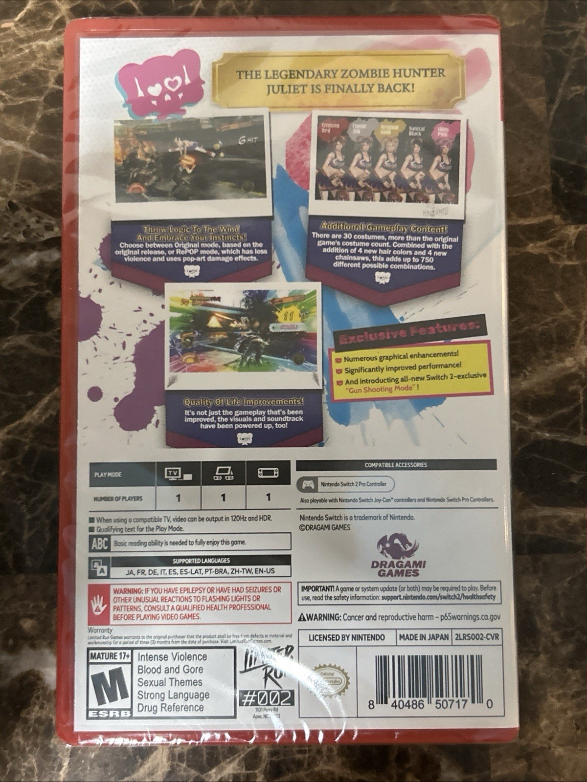 Lollipop Chainsaw RePOP Nintendo Switch 2 Limited Run Game USA Ver Action Zombie
