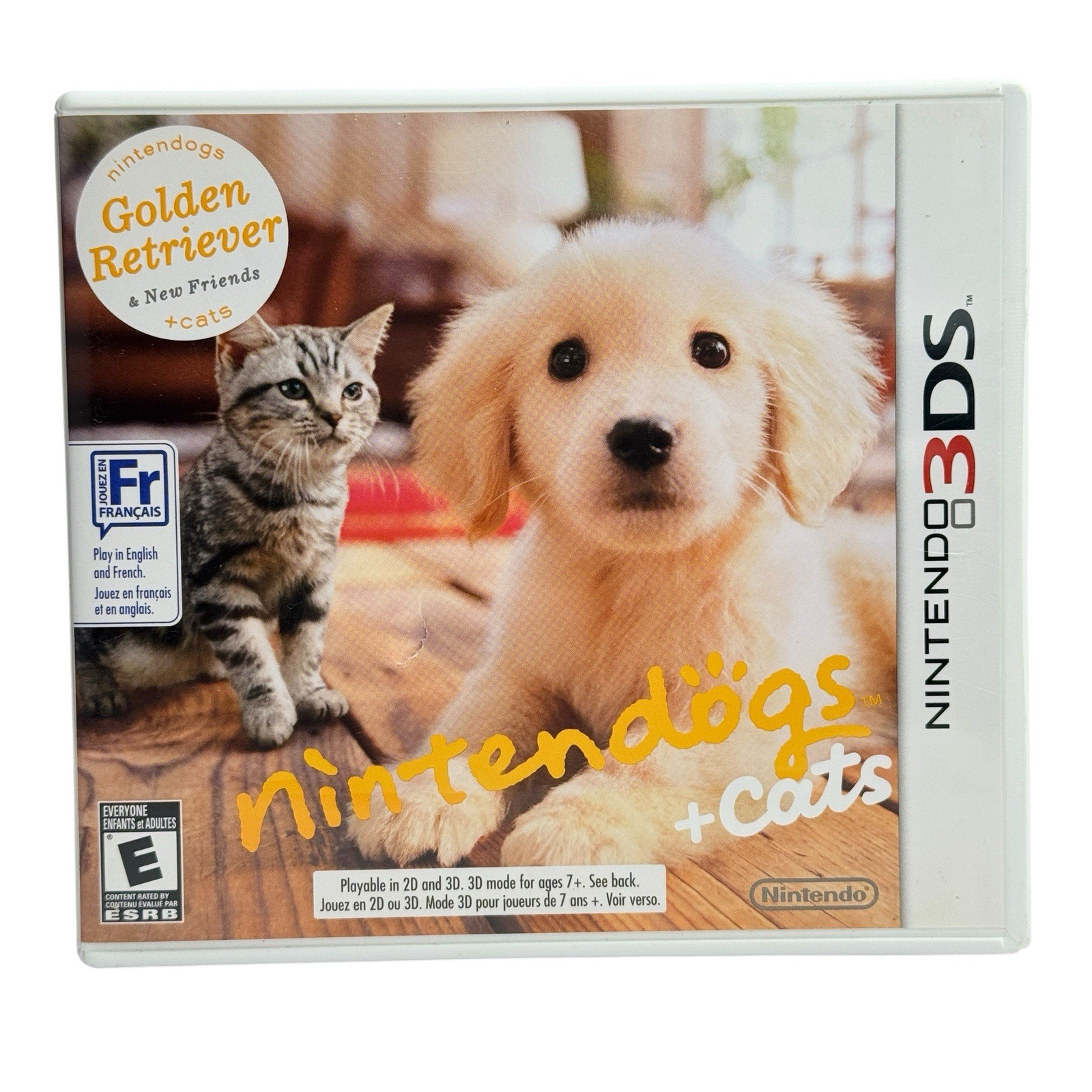 CIB Nintendogs + Cats: Golden Retriever & Friends (Nintendo 3DS, 2011) TESTED