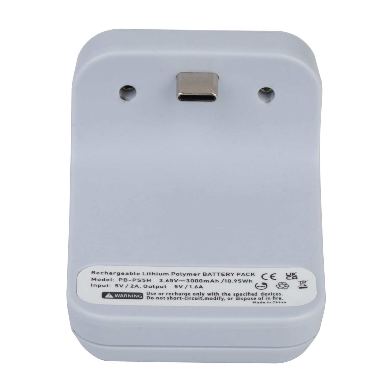 3000mAh External Battery Pack for PS5 Controller – Rechargeable Power Bank for D