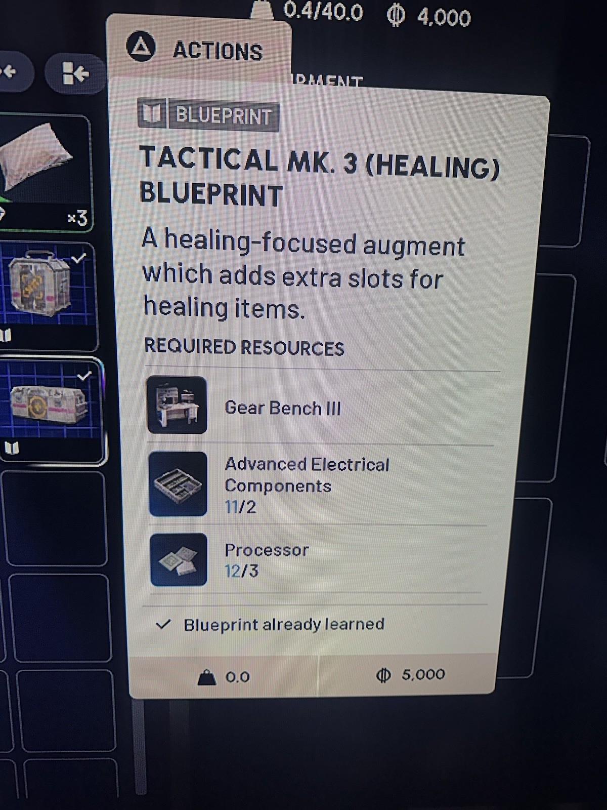 Tactical MK. 3 (Healing) Blueprint – ARC Raiders | All platforms