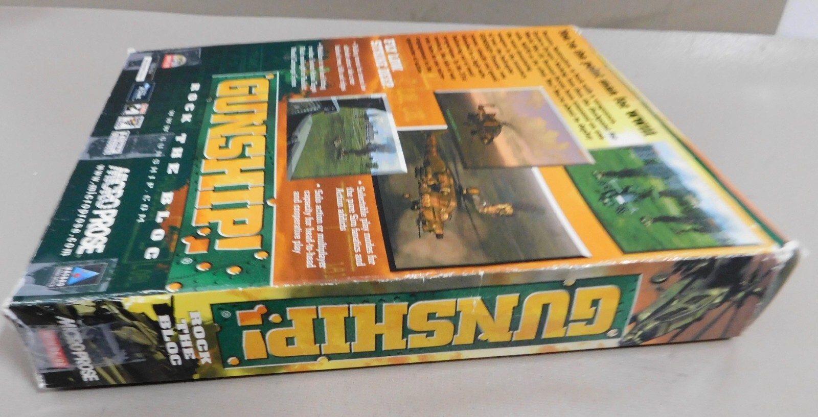 GUNSHIP! PC Big Box Attack Helicopter Simulation Game 2000 Micro Prose Complete