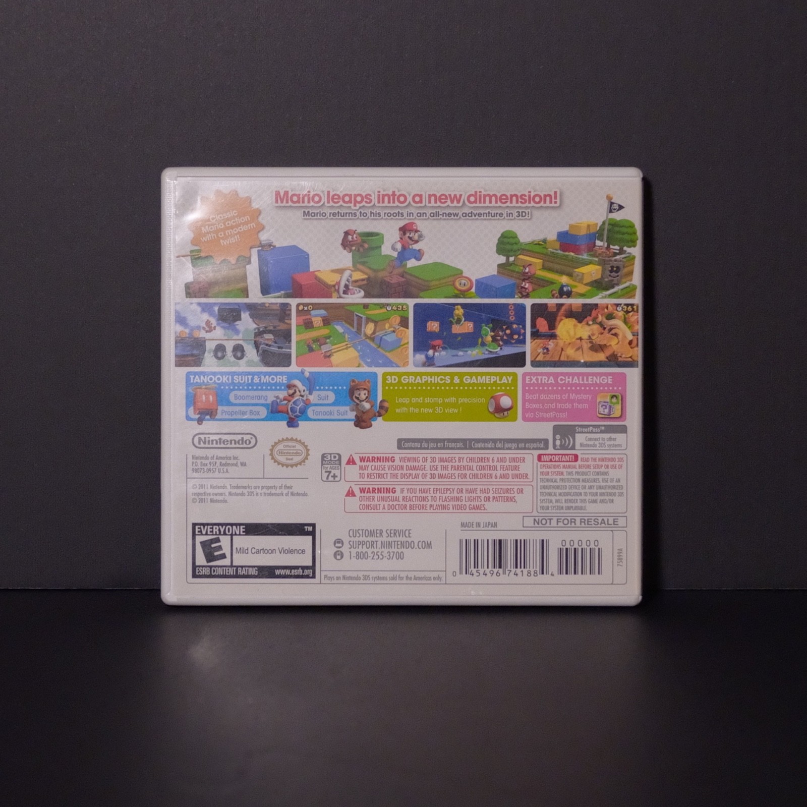 Super Mario 3D Land (Nintendo 3DS, 2011) Authentic & Tested
