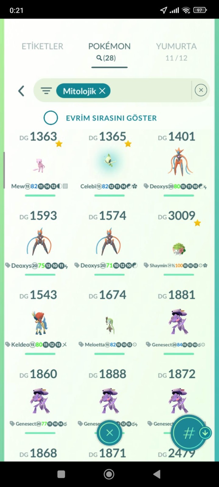 Pokémon Go Acc level 72 lvl – Hundo Shaymin 100iv – iv100 10 Legend