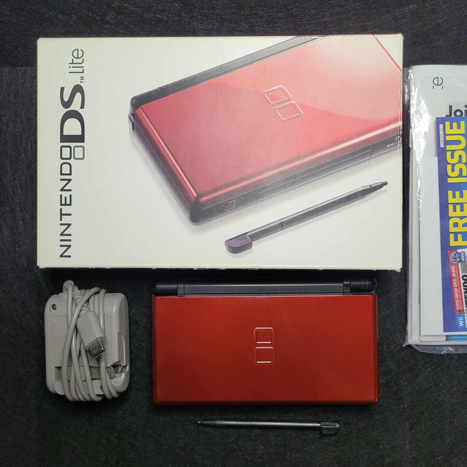Nintendo DS Lite Crimson – Red/Black – Fully Working – See Photos