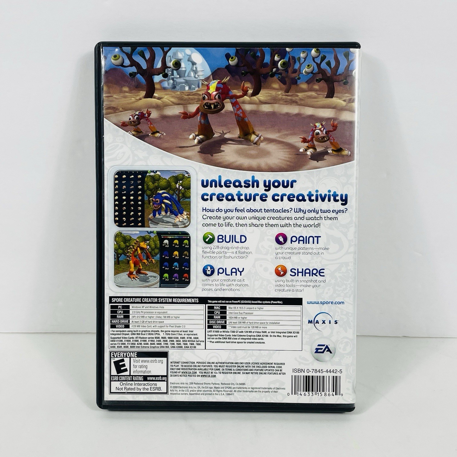 Spore Creature Creator DVD-ROM Video Game for Windows and Macintosh with Key