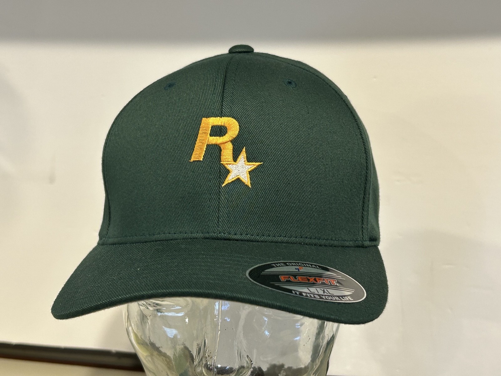 Rockstar Games GTA Video Hat Fitted L/XL FLEXFIT AUTHENTIC Rare GREEN – NEW
