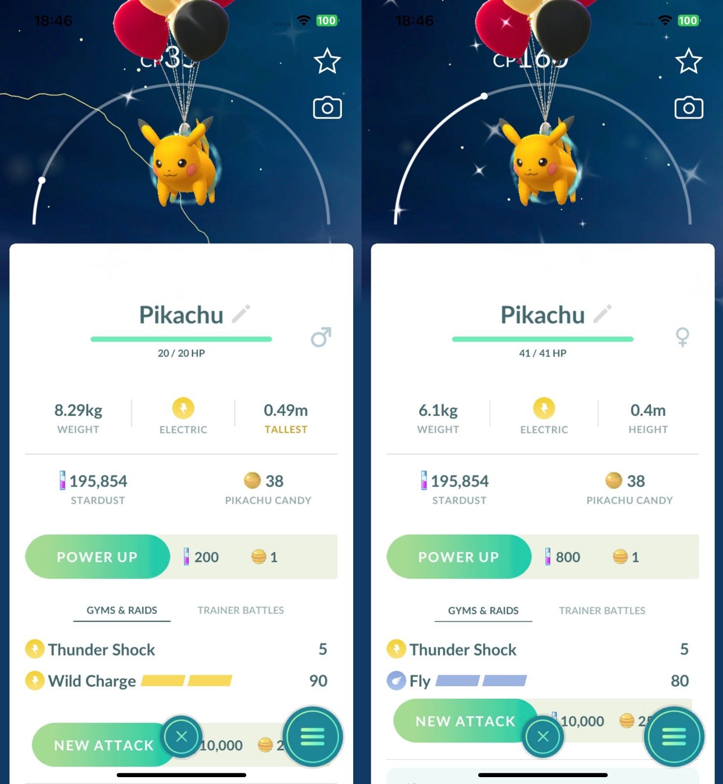 Shiny Flying Pikachu with special Black balloons Bali – Trade – Read Description