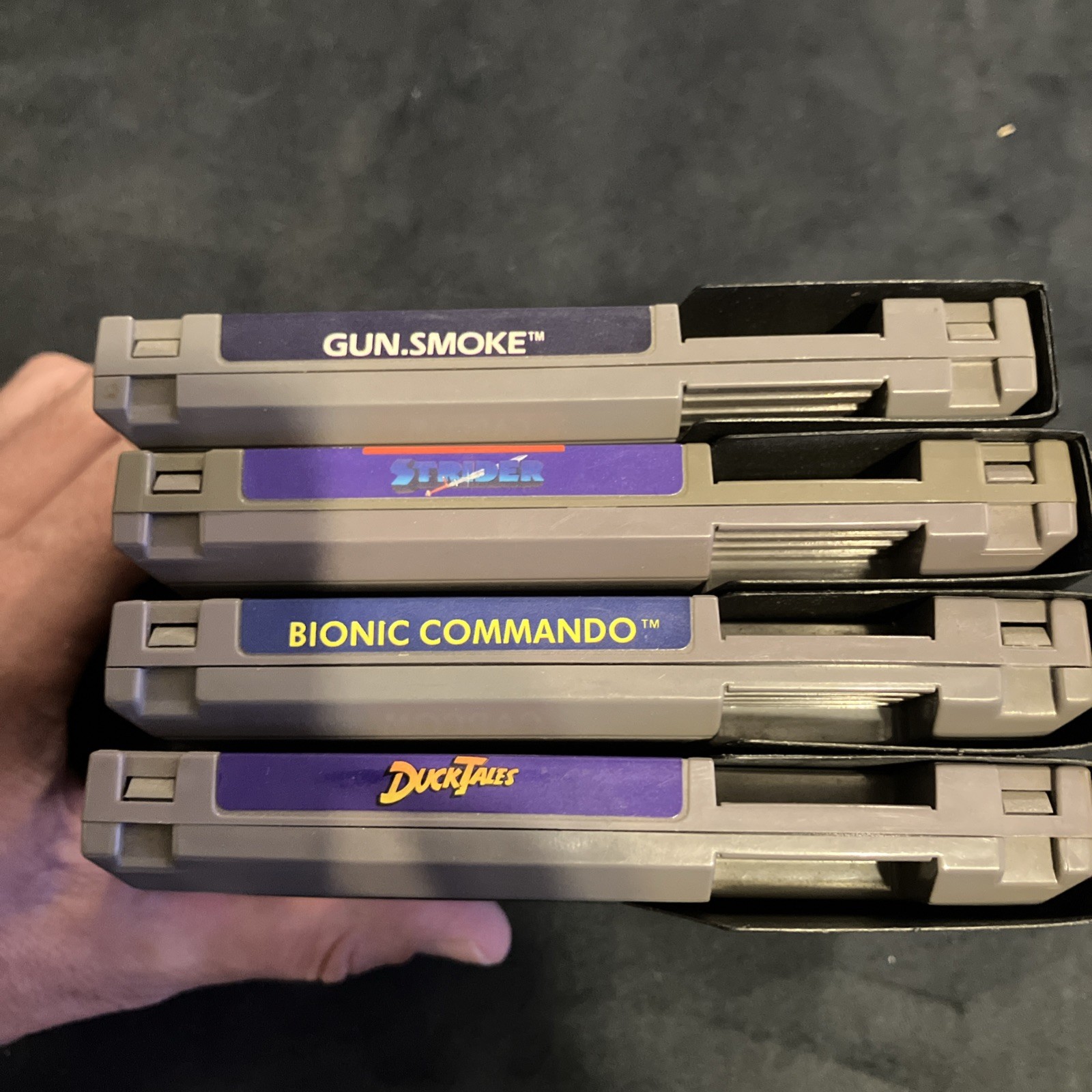 Capcom Lot of 4 – Nintendo NES – Duck Tales, Strider, Bionic Commando, Gunsmoke