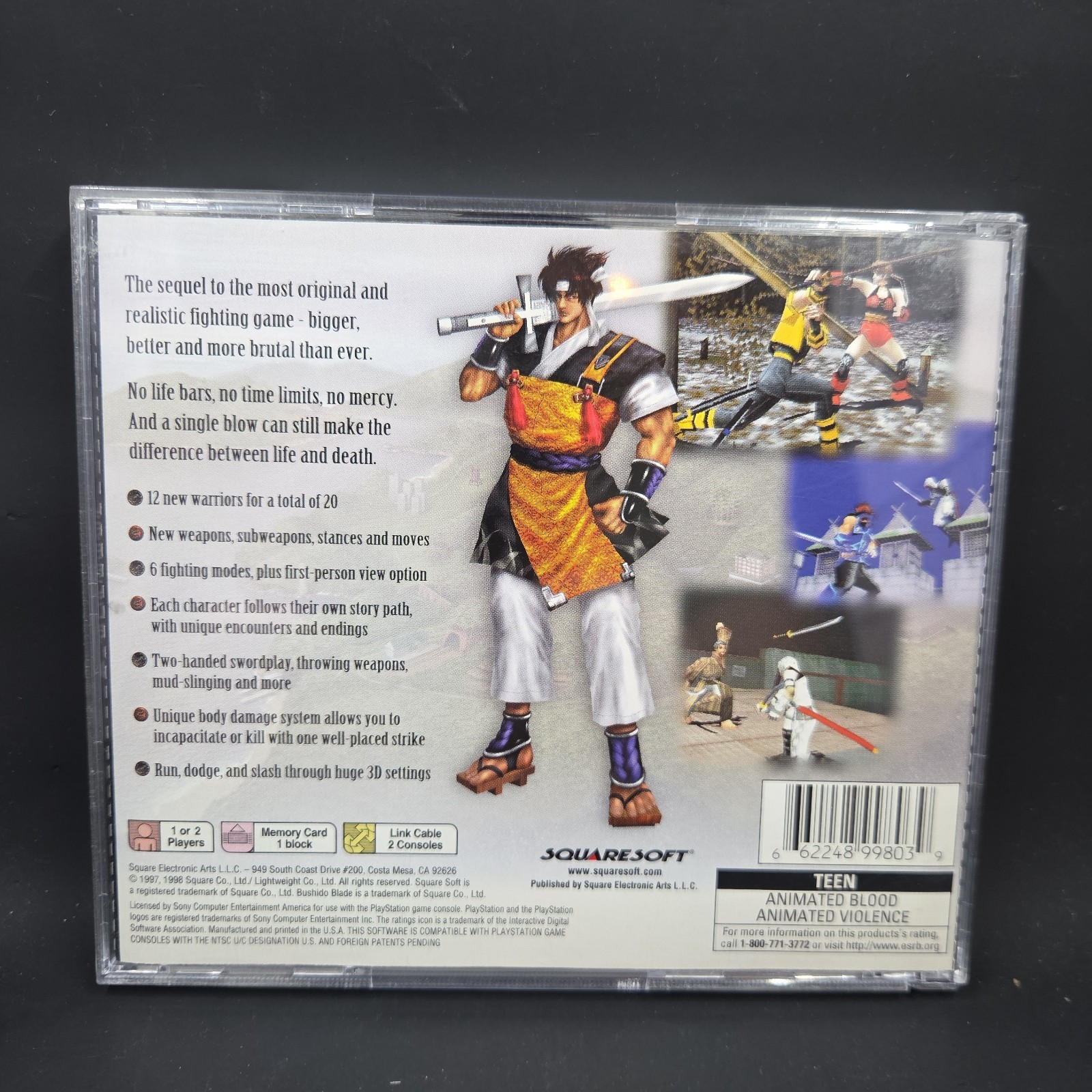 Bushido Blade 2 (Sony PlayStation 1, PS1, 1998) Black label CIB Complete
