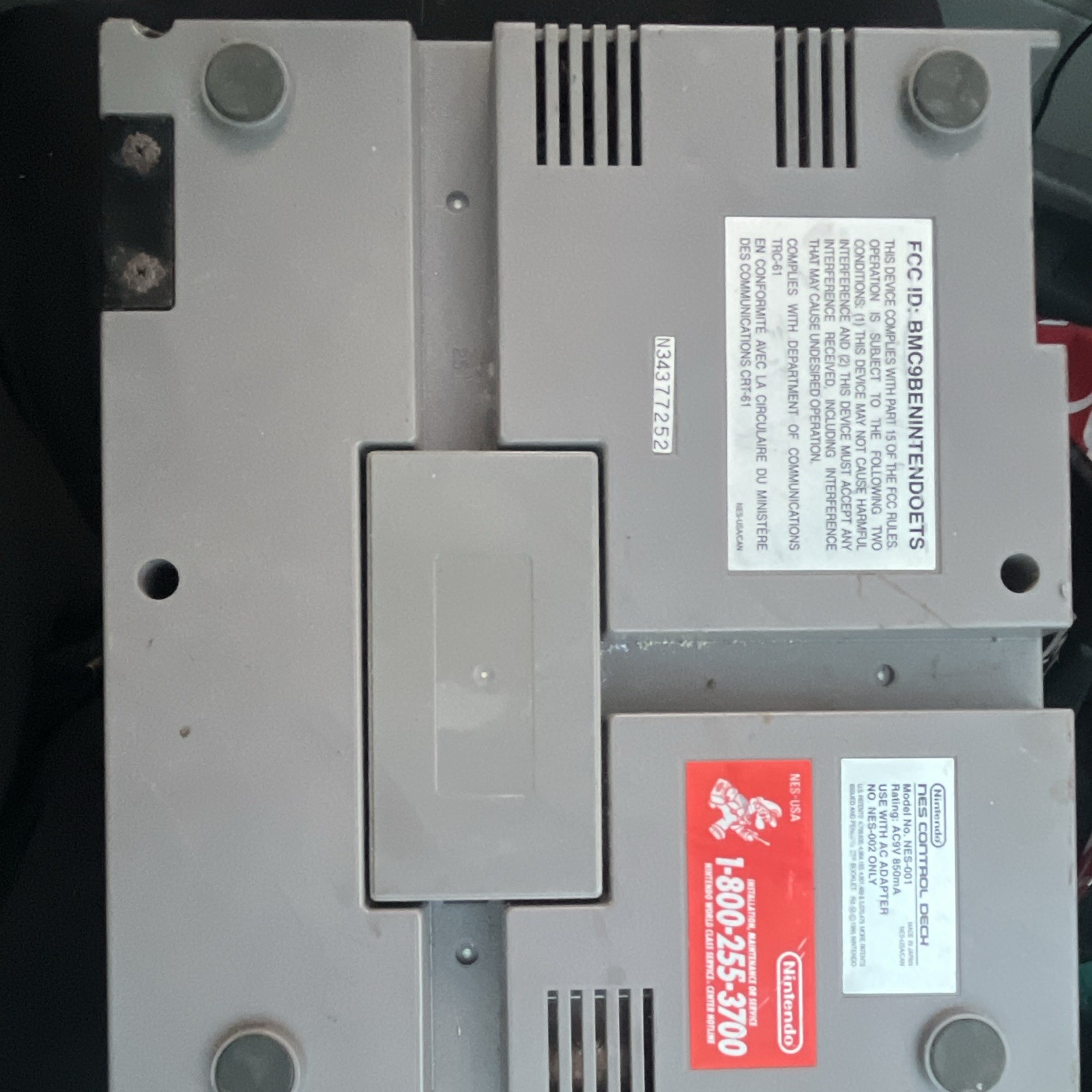 Nintendo Entertainment System NES Home Console Gray Composite RCA RF