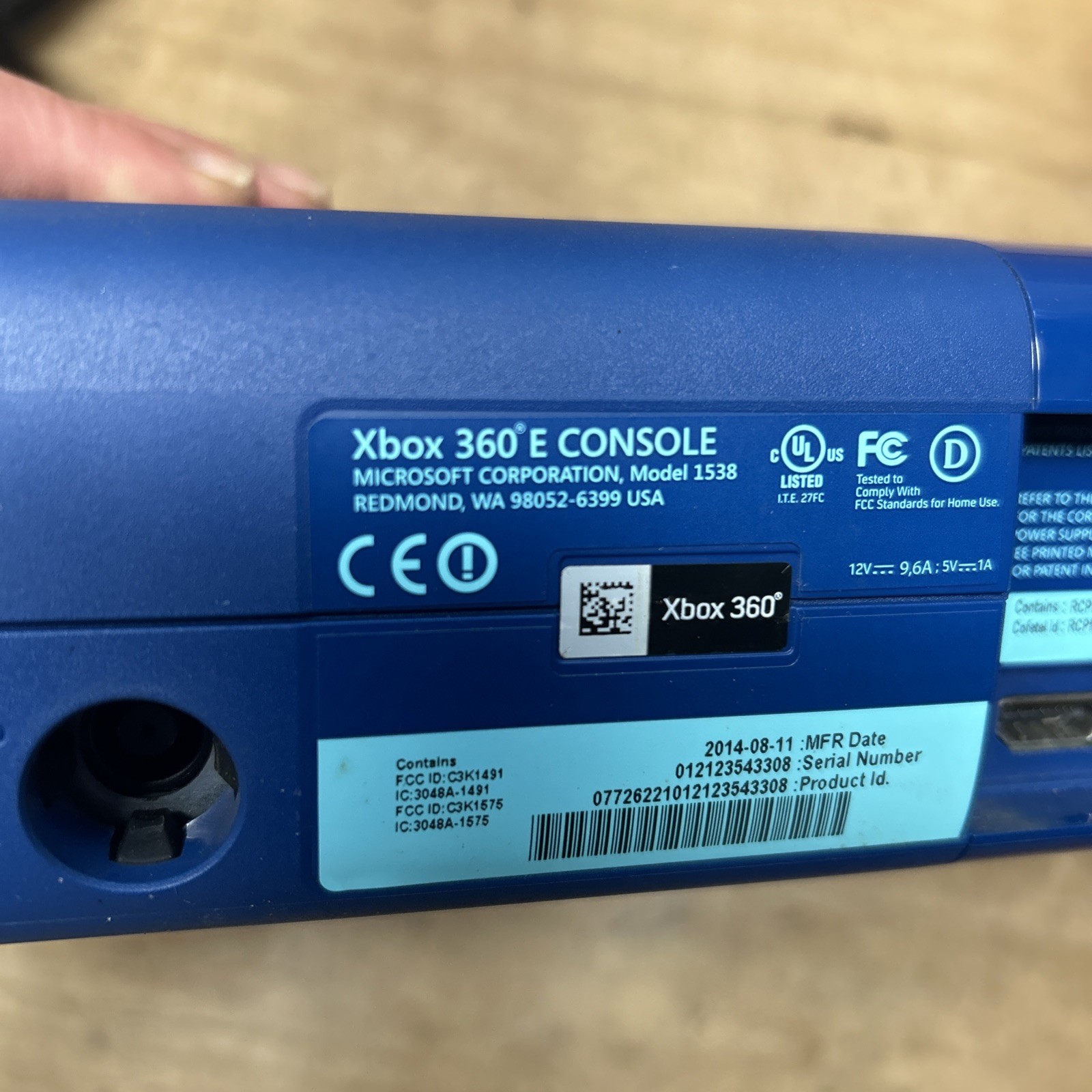 Tested Microsoft Xbox 360 E Call of Duty Blue 500GB Console Matching Controller