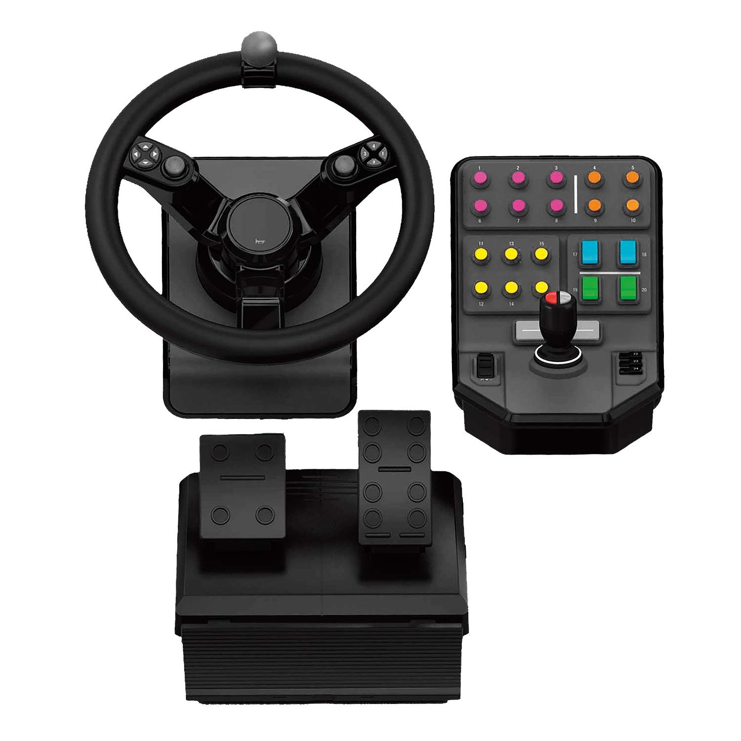 Logitech Heavy Equipment Bundle – Wheel and pedals set – wired – for PC