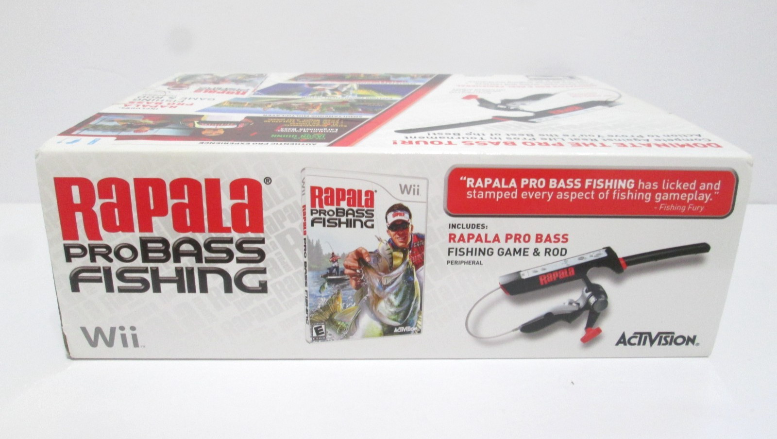 Nintendo Wii Rapala Pro Bass Fishing Game & Rod Activision NEW Open Box