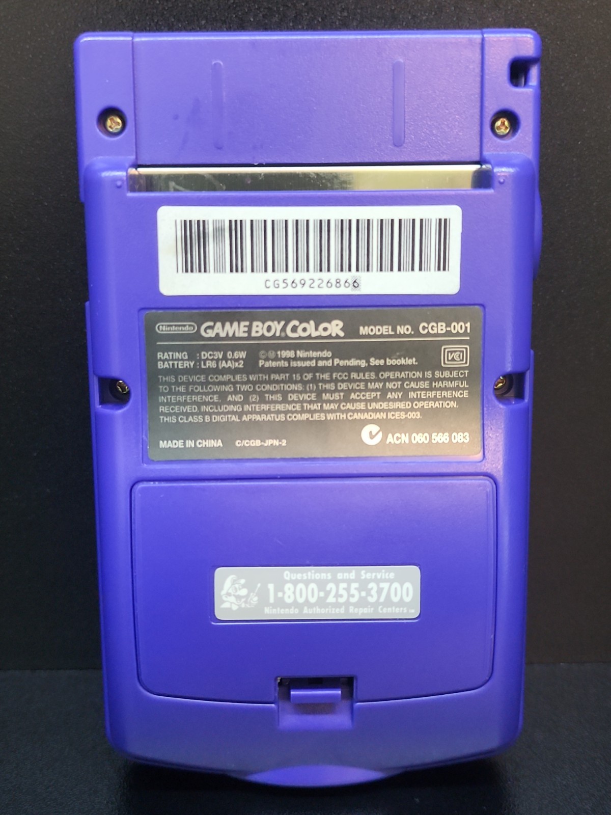 Grape Game Boy Color Console | Fully Tested | Great Condition