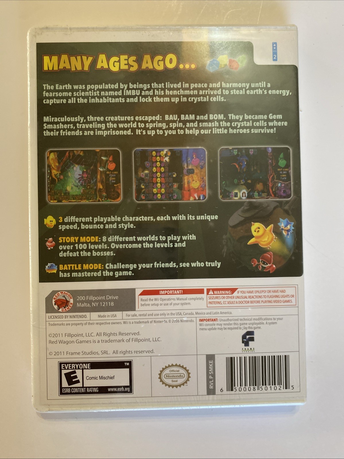 Gem Smashers (Nintendo Wii, 2011) Factory Sealed, Unopened, New