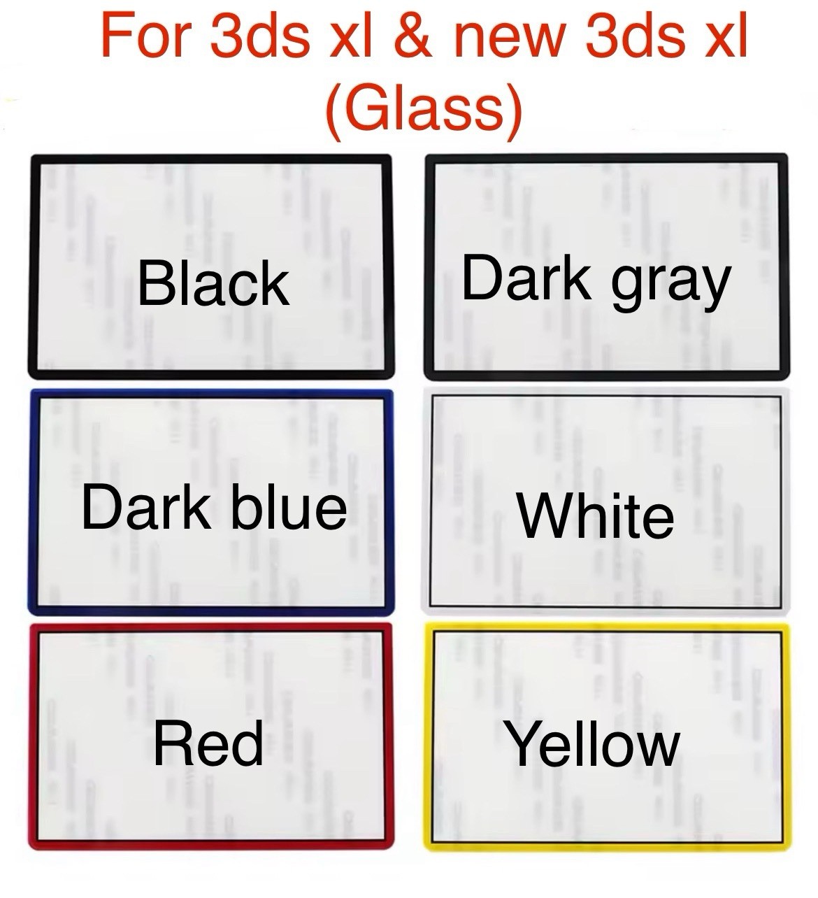 Replacement Top Upper GLASS Screen Display Lens for 3ds xl and New 3DS XL