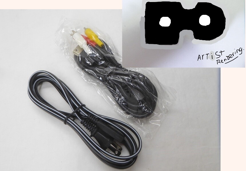 Sega Dreamcast Av Audio Composite RCA cable and power cord 6′ NEW U.S. seller