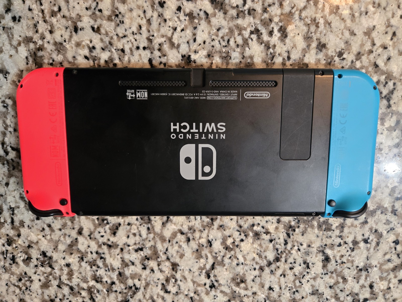 Nintendo Switch Console Handheld System w/ Neon Red & Blue Joy-Con, CLEAN