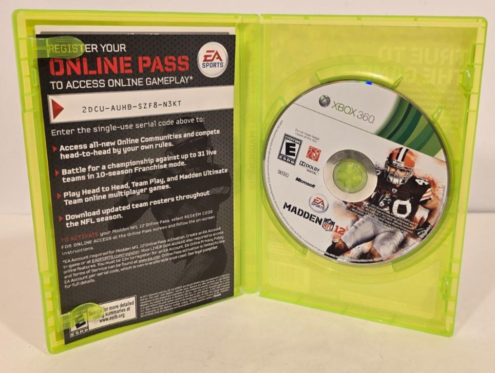 EA Madden NFL 12, Xbox 360 Game