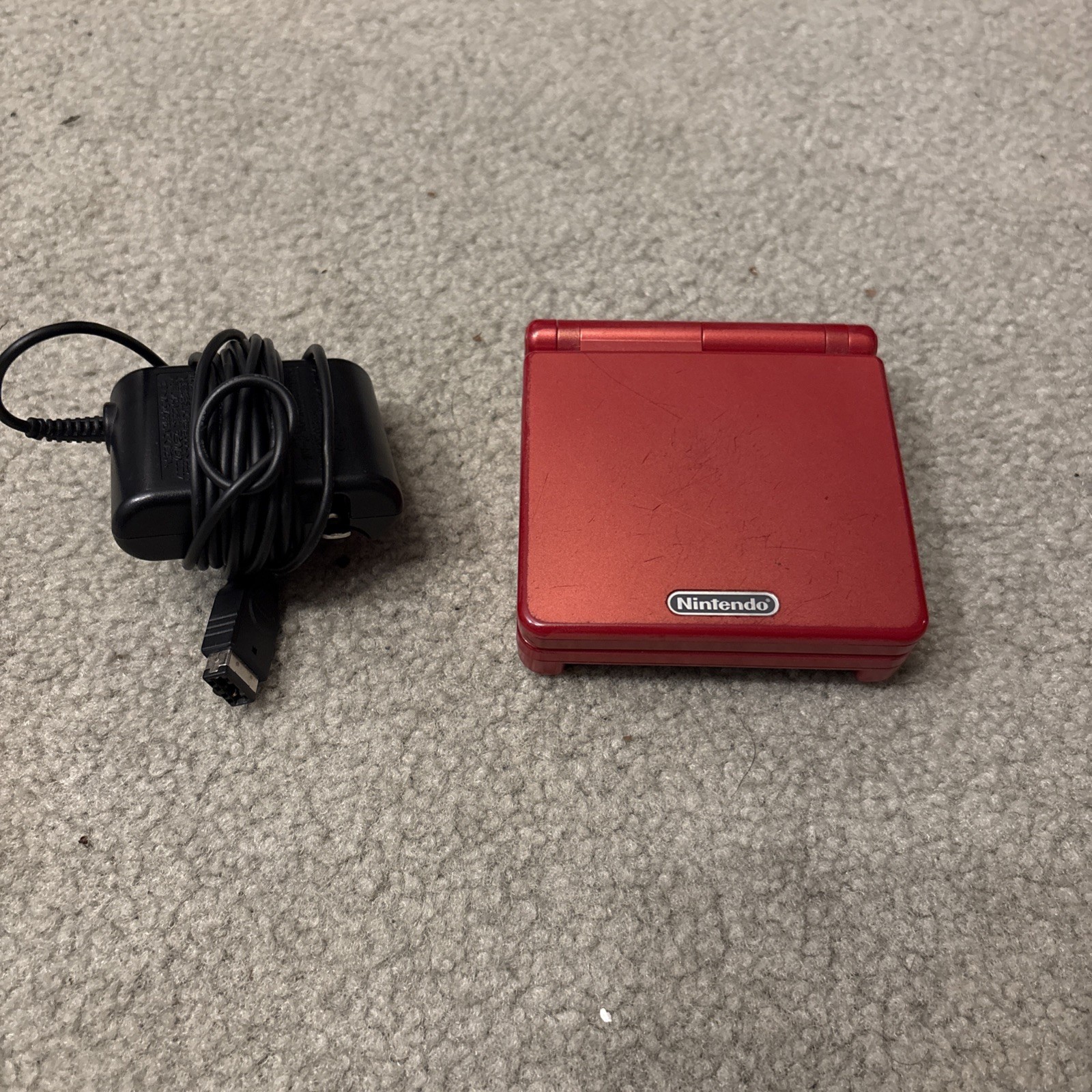 Nintendo Game Boy Advance SP Handheld System – Flame Red W Charger Tested