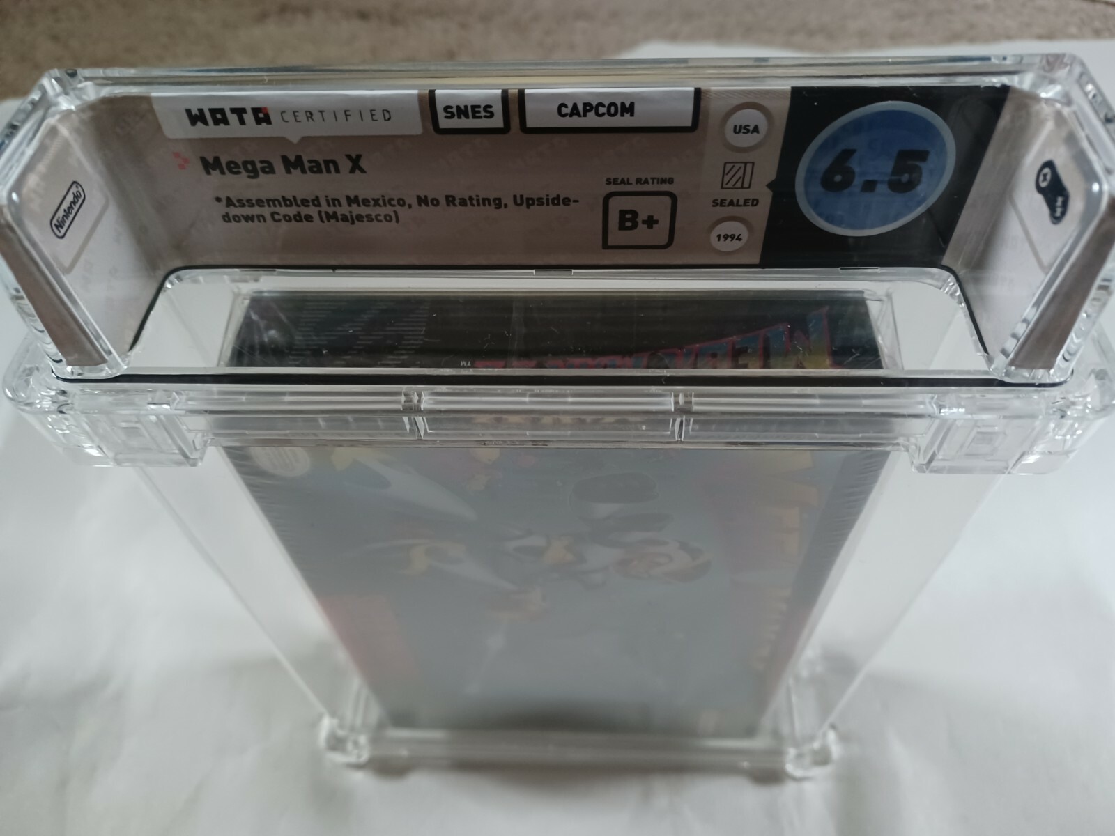 MEGA MAN X WATA 6.5 B+ SEALED NINTENDO SNES 1994 MEXICO