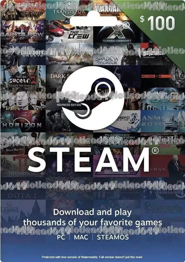 Steam Gift Card Pc Prepaid Giftcard Game Card Game Gift Card. | Ebay