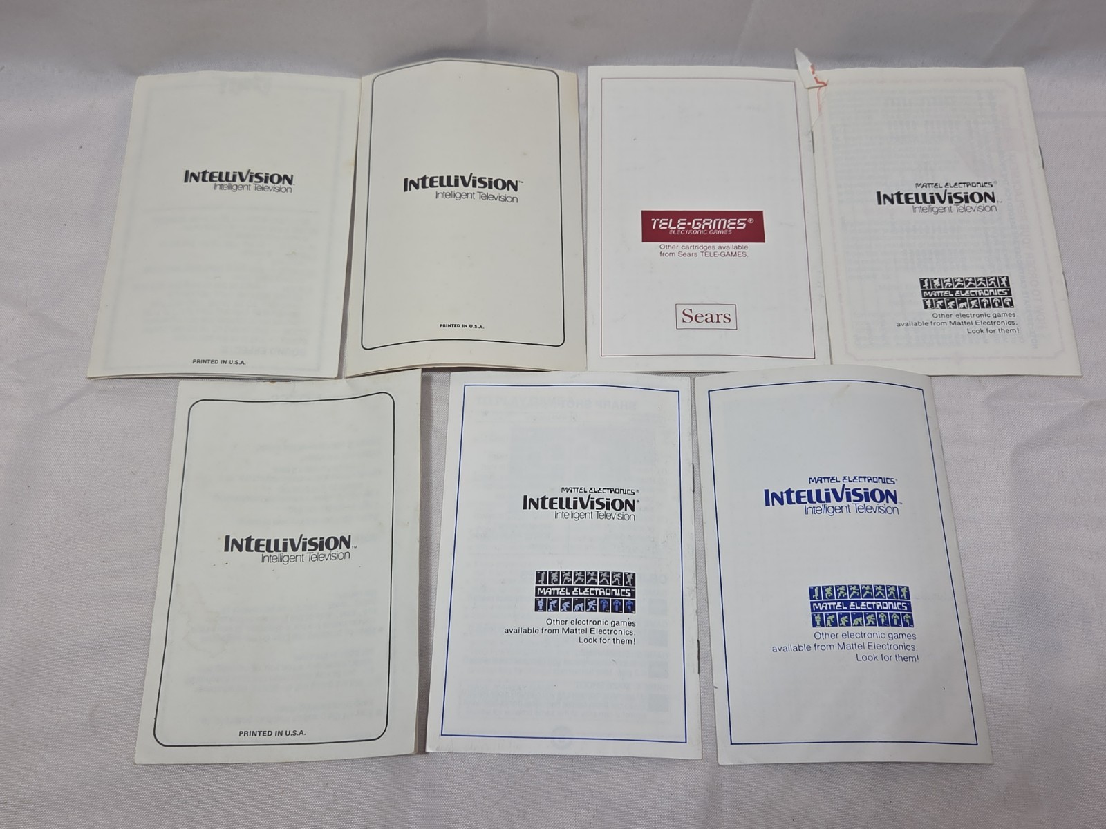 Lot Of 7 Intellivision Games With Overlays And Manuals TESTED Sharp Shot Star
