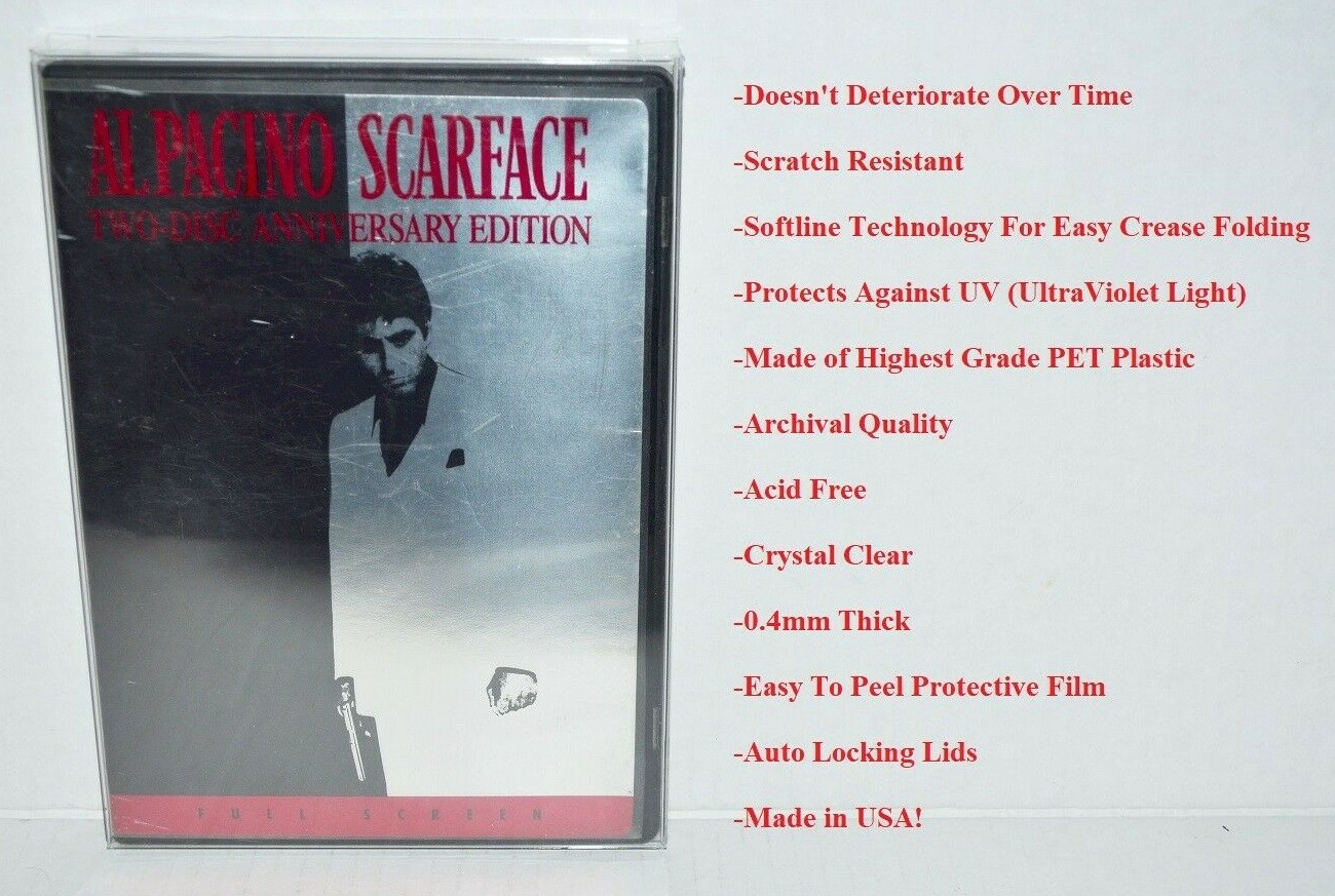 10 DVD DVD’s Plastic Clear Protectors Cases Sleeves Display Boxes