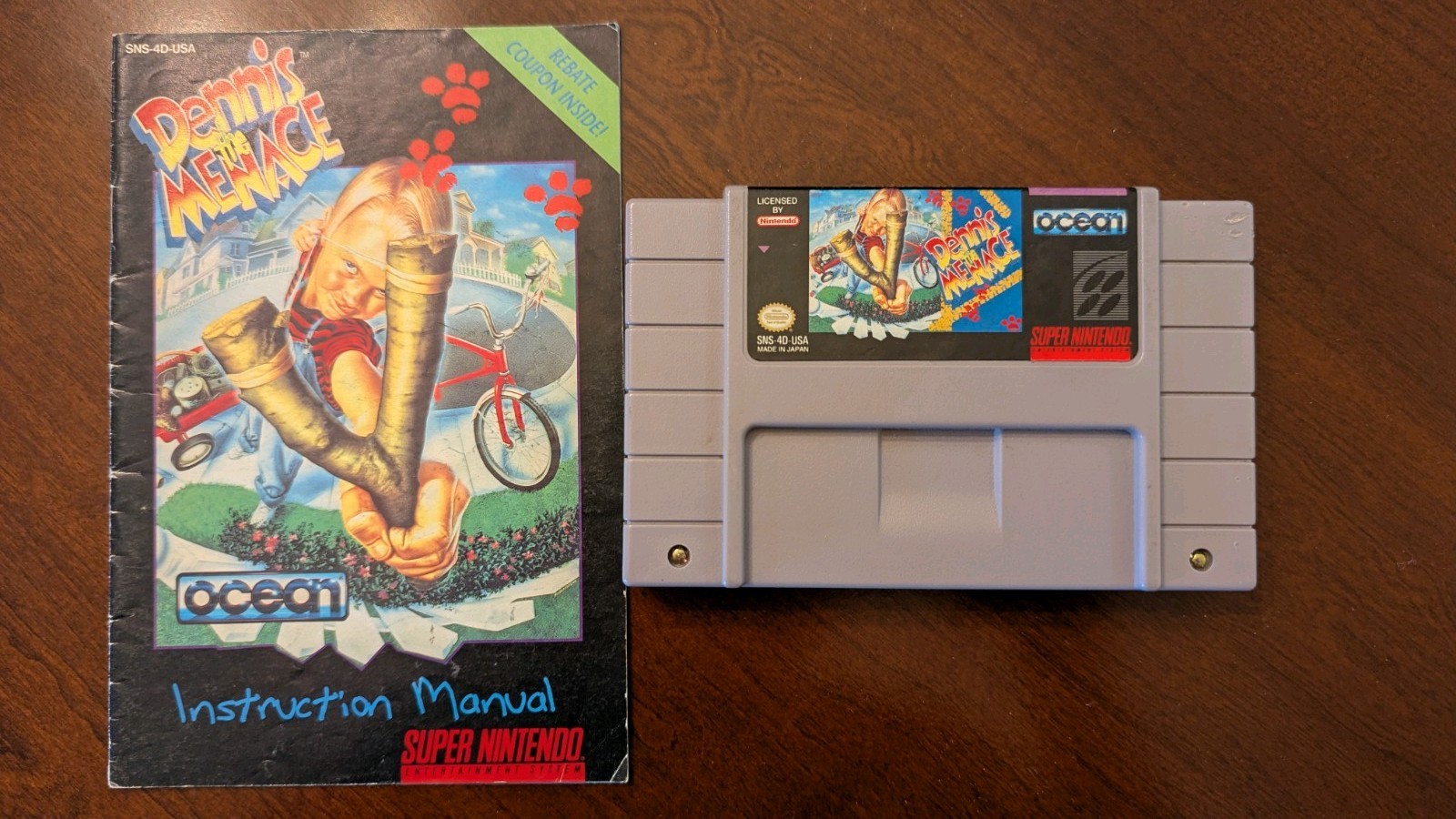Dennis the Menace – Super Nintendo SNES Authentic Cartridge & Manual (1991)
