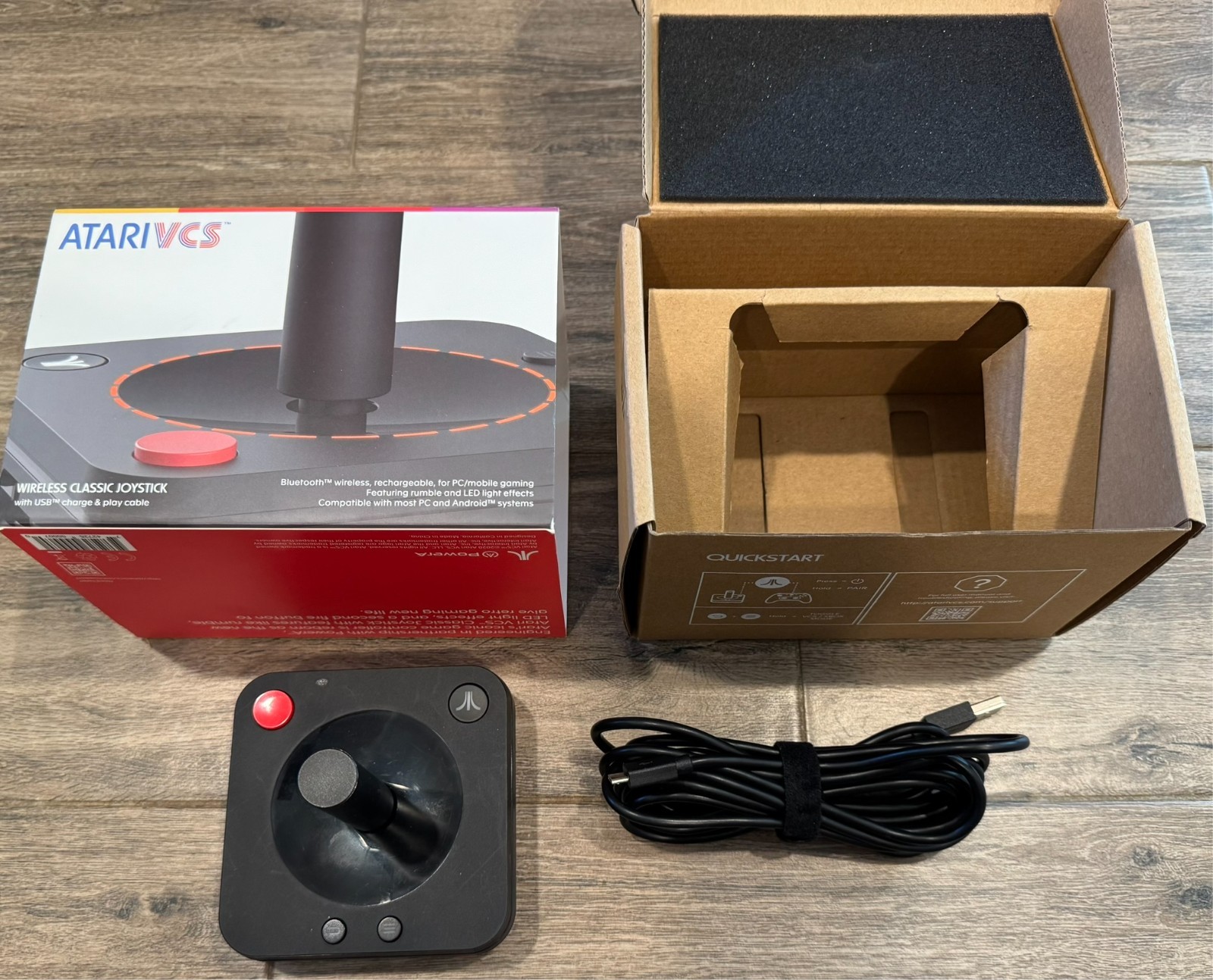 Atari VCS Wireless Classic Black Joystick for VCS 800 Console, Tested Working