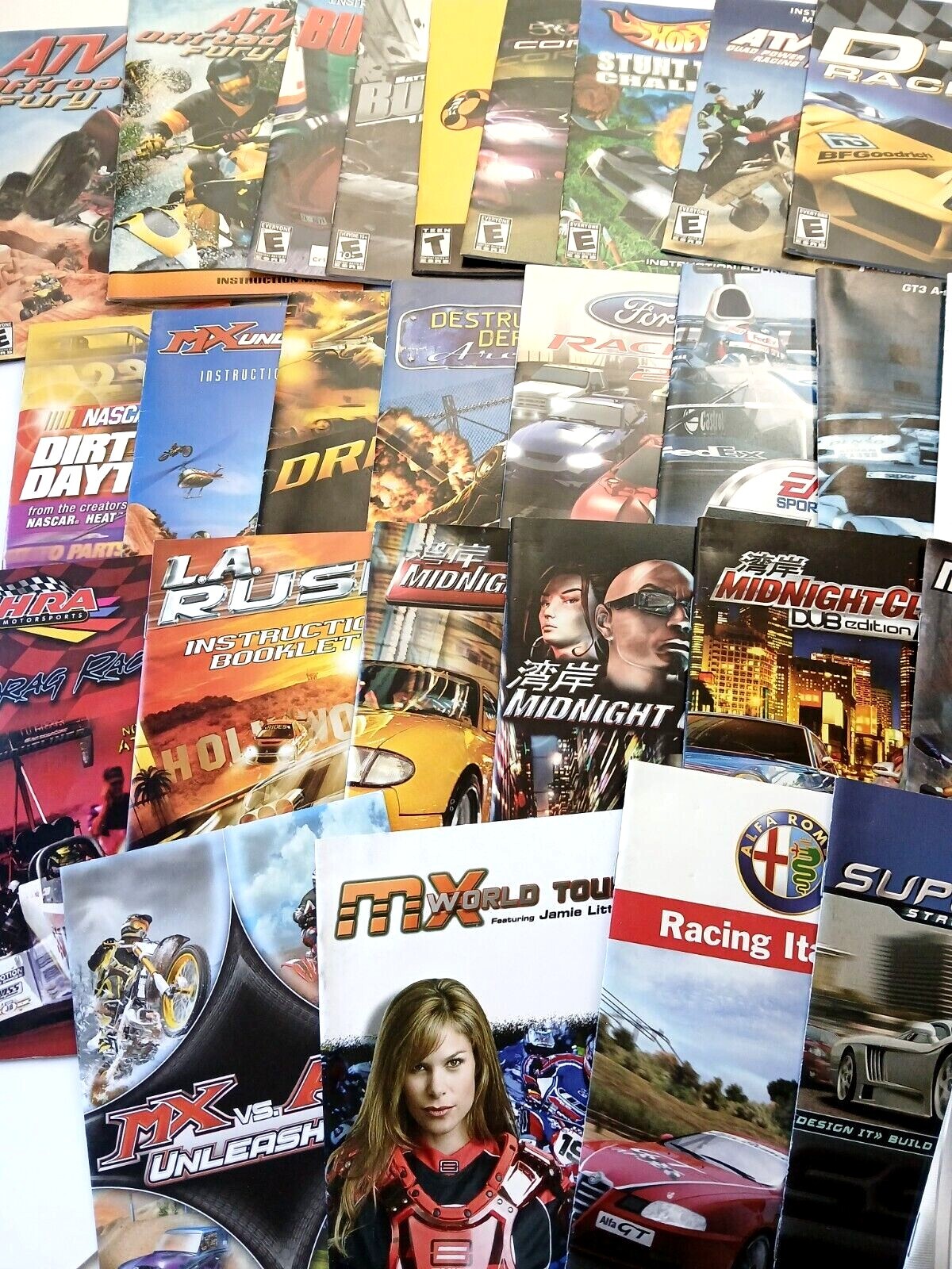 Playstation 2 PS2 Instruction Manuals Only Mixed RACING/SPORTS