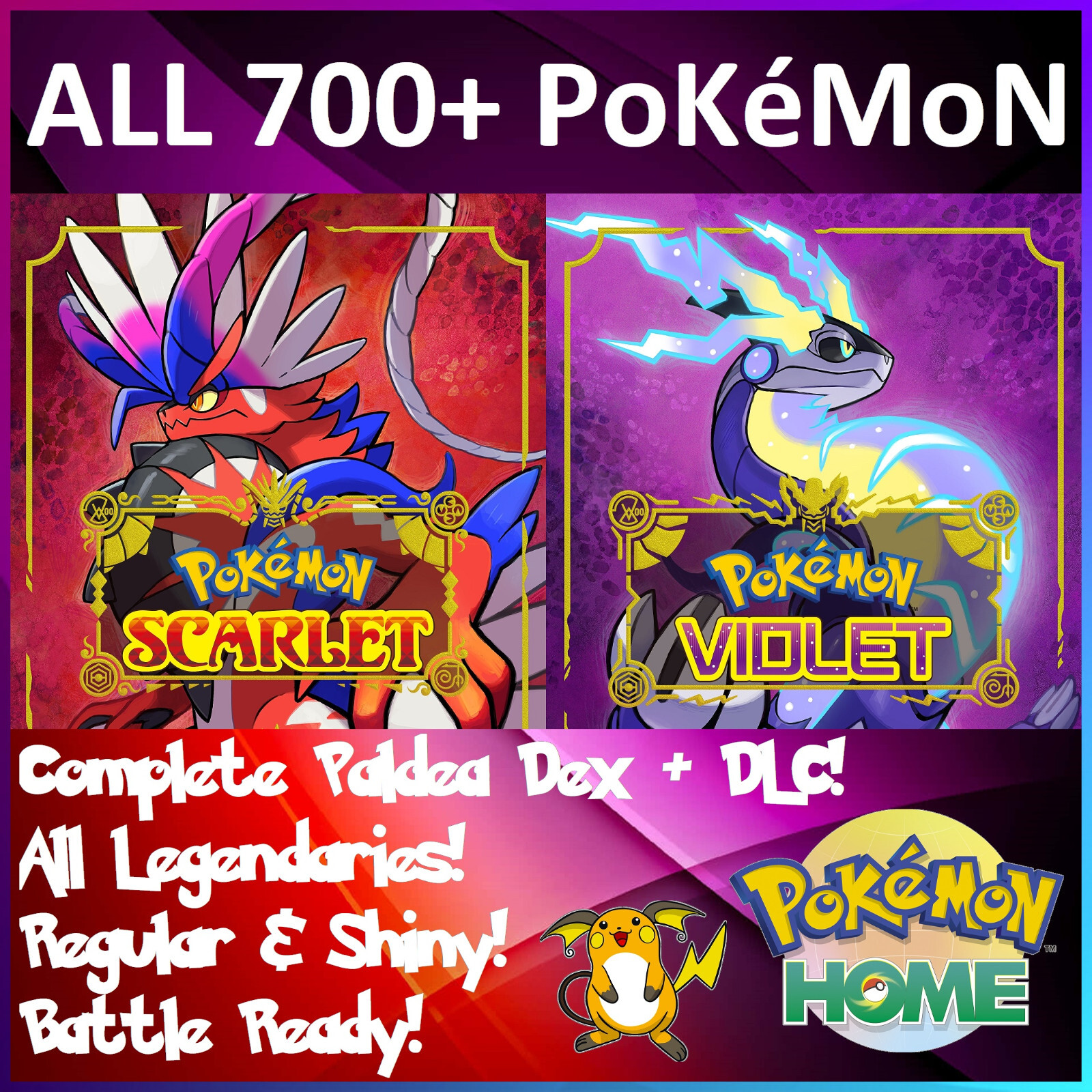 Pokemon Home Scarlet Violet Teal Mask Indigo Disk Blueberry Shiny