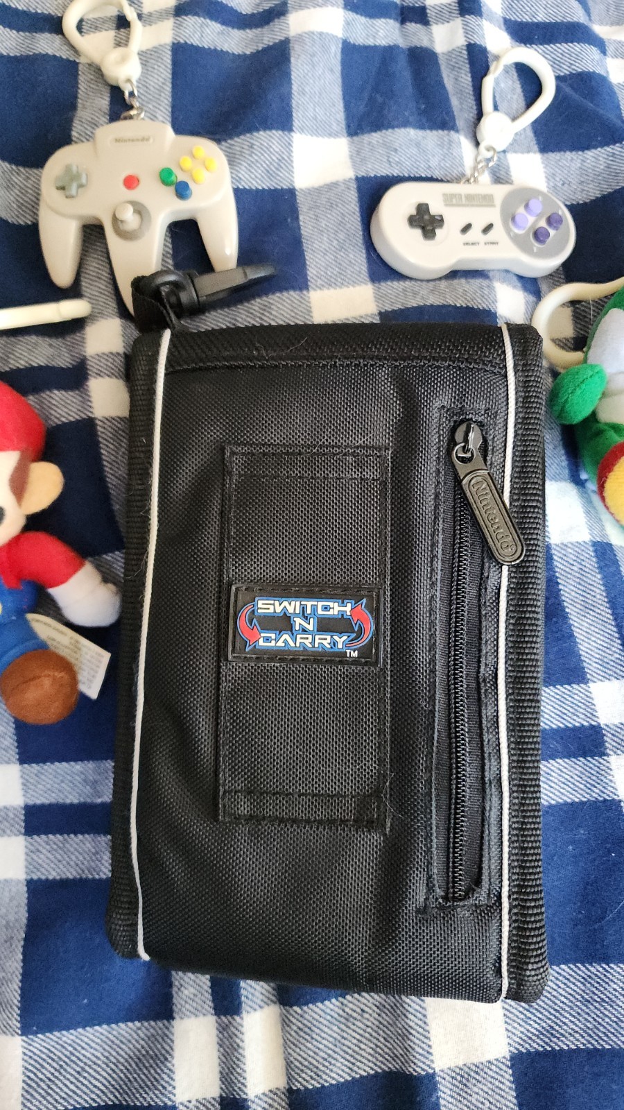 ToySite Nintendo DS Case, Mario and Yoshi Plush Mini Clip on Toys, N64, SNES