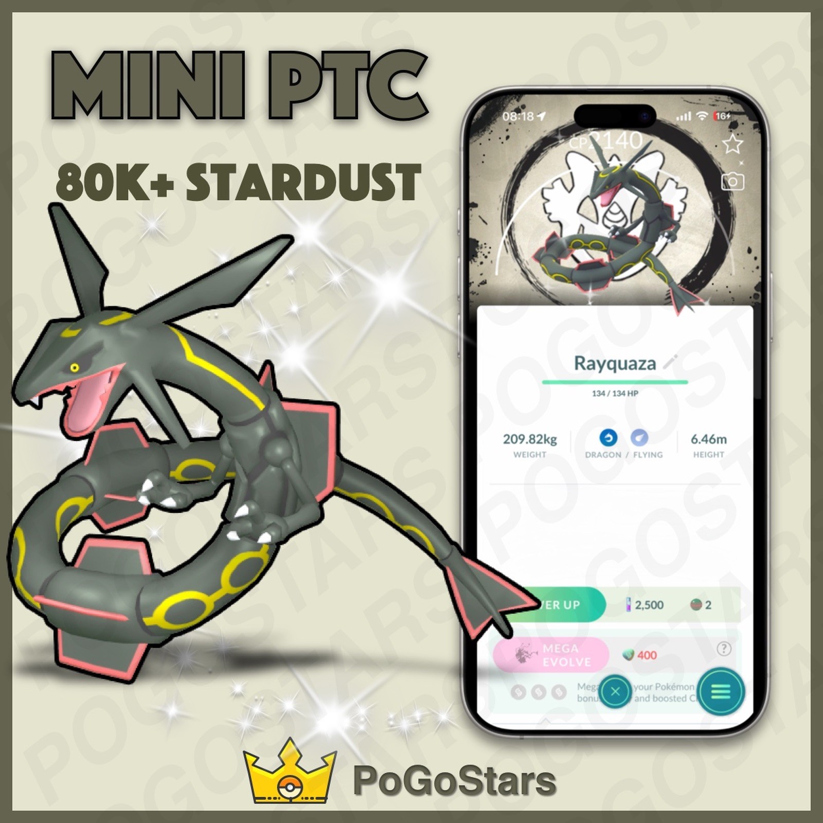 Pokémon PTC Go – Shiny Rayquaza – GO Fest 2026✨Special Background✨