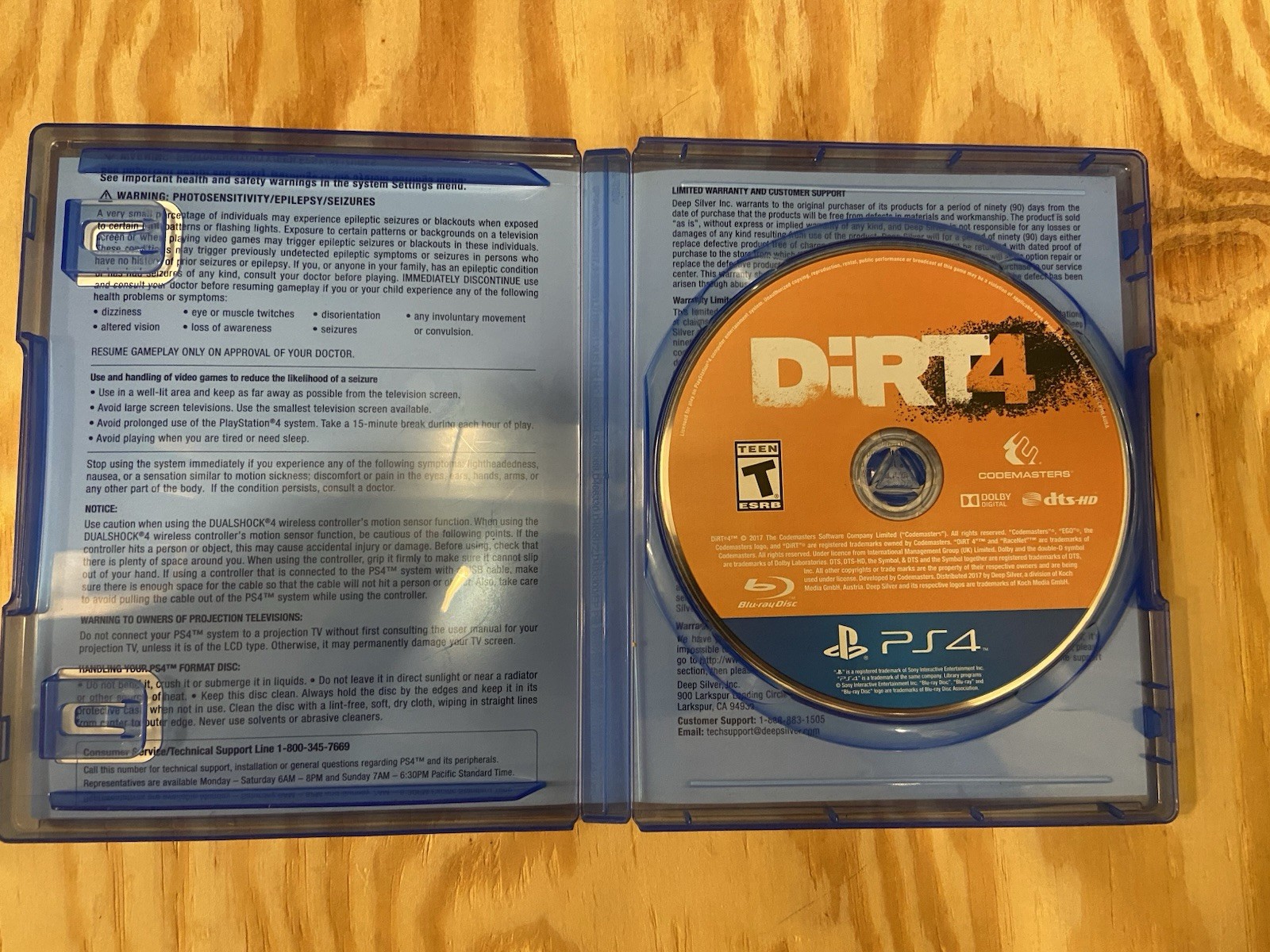 Dirt 4-PS4-Game, Case, & Art-TESTED & WORKS