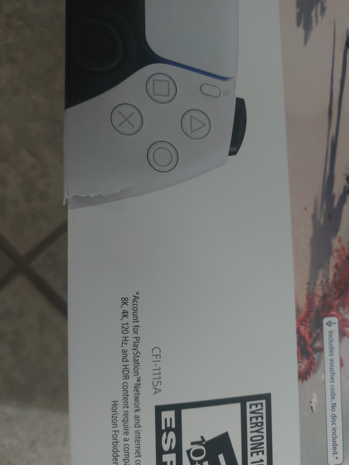 Sony PS5 Horizon Forbidden West BOX ONLY Some Inside Items See All Photos