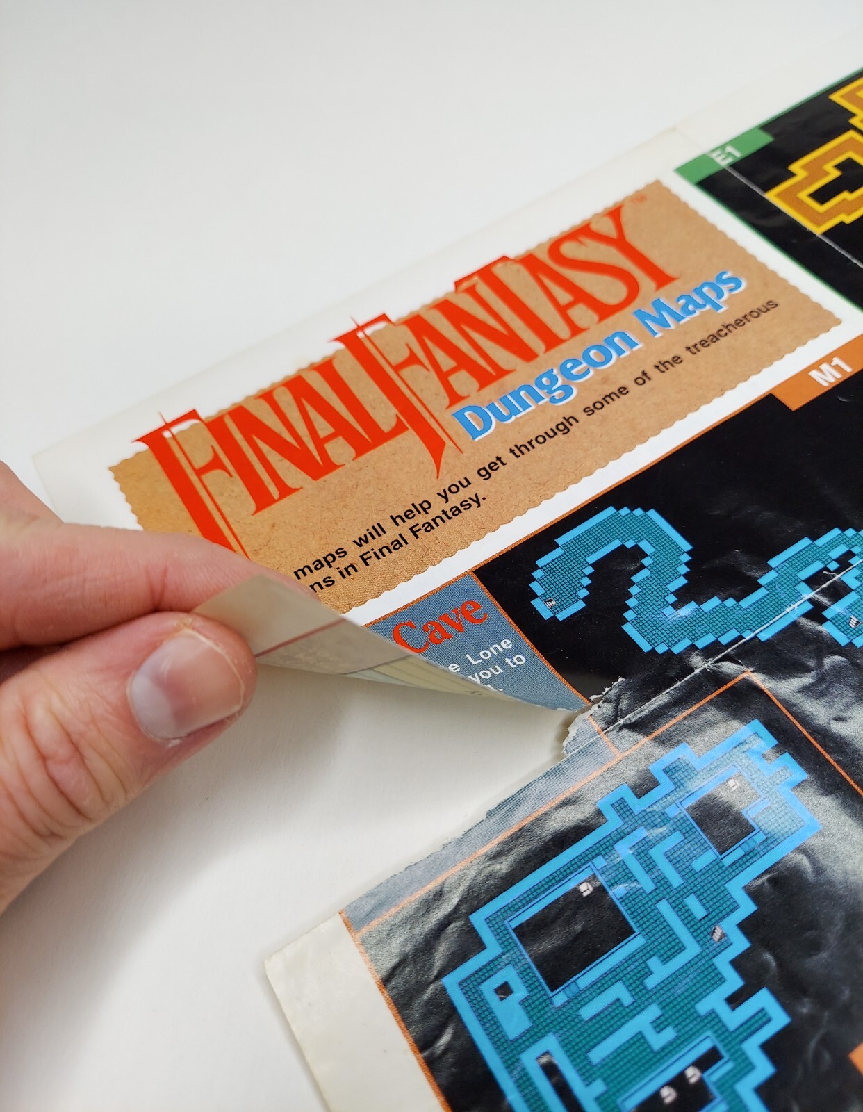 Final Fantasy 1990 Nintendo NES Dungeon Maps / Item Chart NES-FF-USA(A)