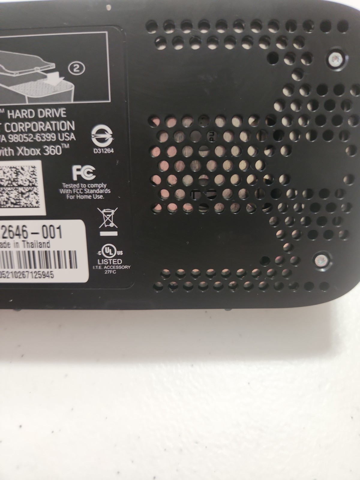 Genuine OEM Xbox 360 120GB HDD X812646-001 Microsoft External Hard Drive TESTED