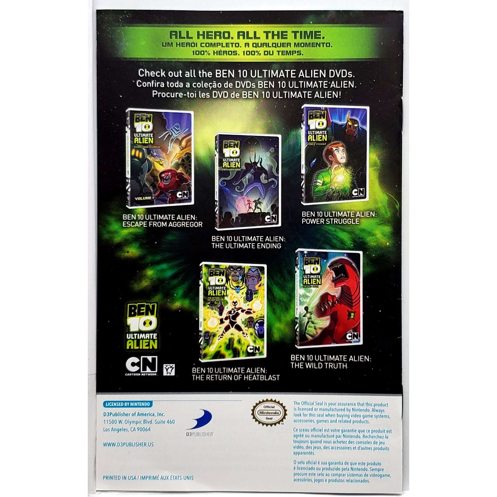 (Manual Only) Ben 10 Omniverse Nintendo Wii U Pristine Authentic