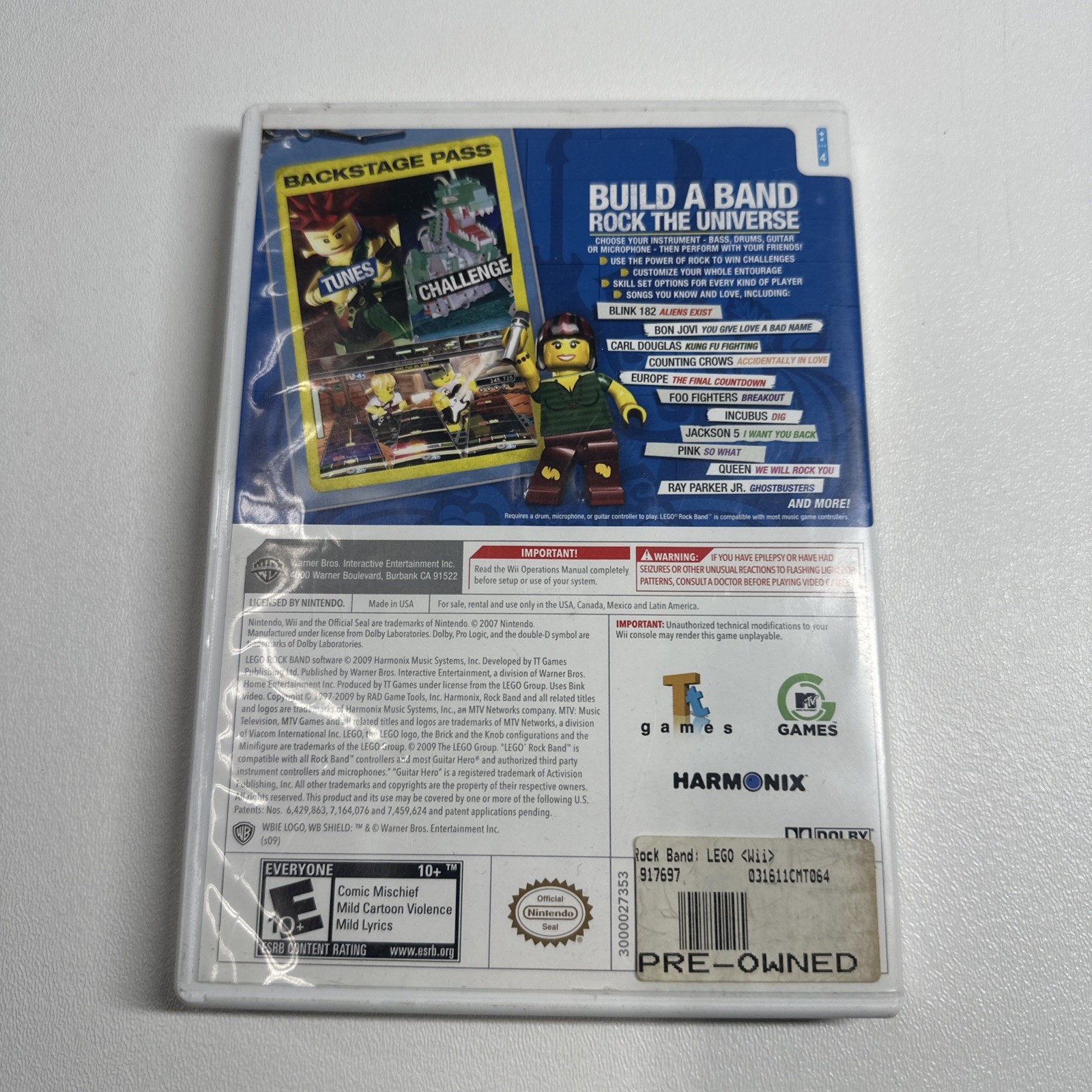 Warner Bros. LEGO Rock Band (Nintendo Wii) Sealed E10+ NTSC-U/C 2009