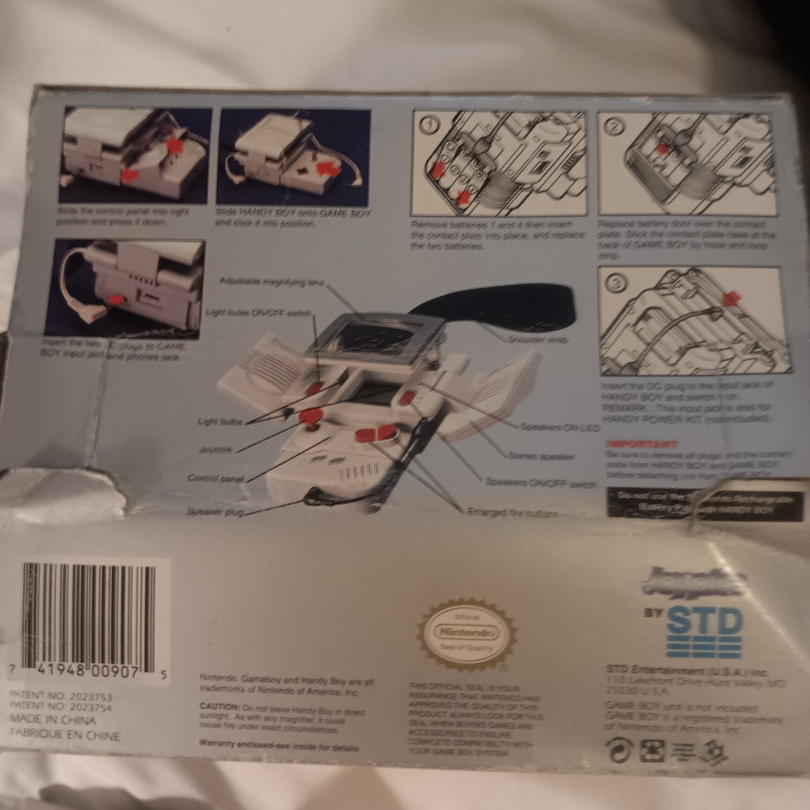 Vintage 1994 Nintendo Gameboy Handy Boy SV-907 – EMPTY BOX – original