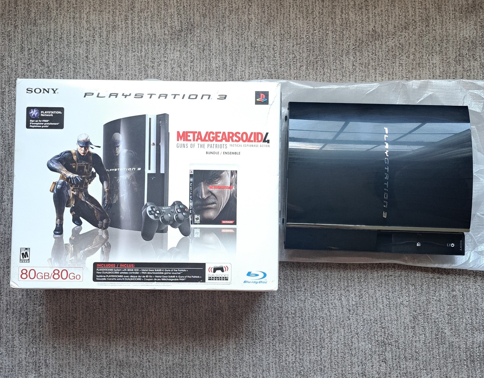 ✅ Sony PlayStation 3 80GB Console PS3 Bundle CECHE01 Backwards Compatible w/ Box