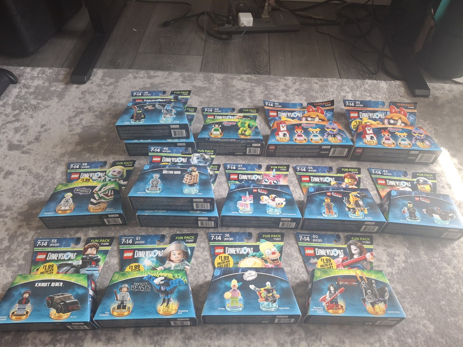 LEGO Dimensions Lot Powerpuff Girls Beetlejuice Dr Who Cyberman Knight Rider