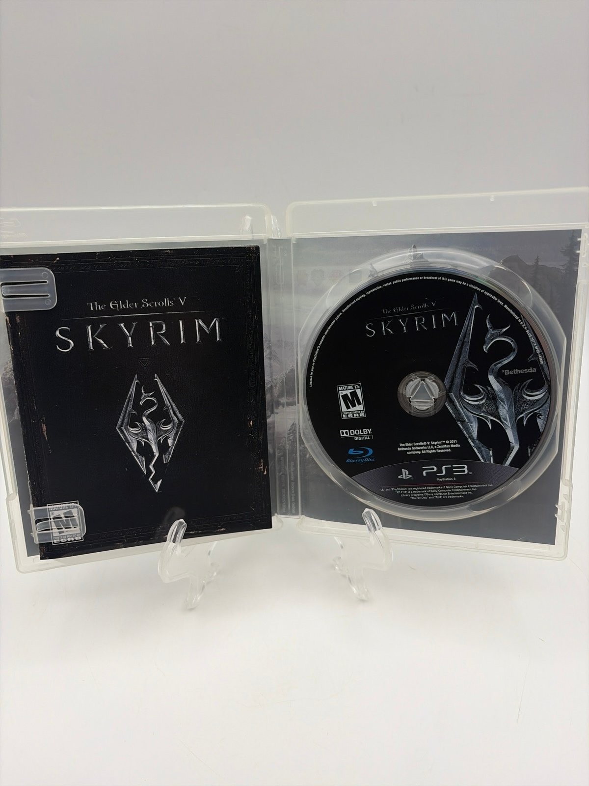The Elder Scrolls V: Skyrim (PlayStation 3, 2011) Complete Manual & Map Tested