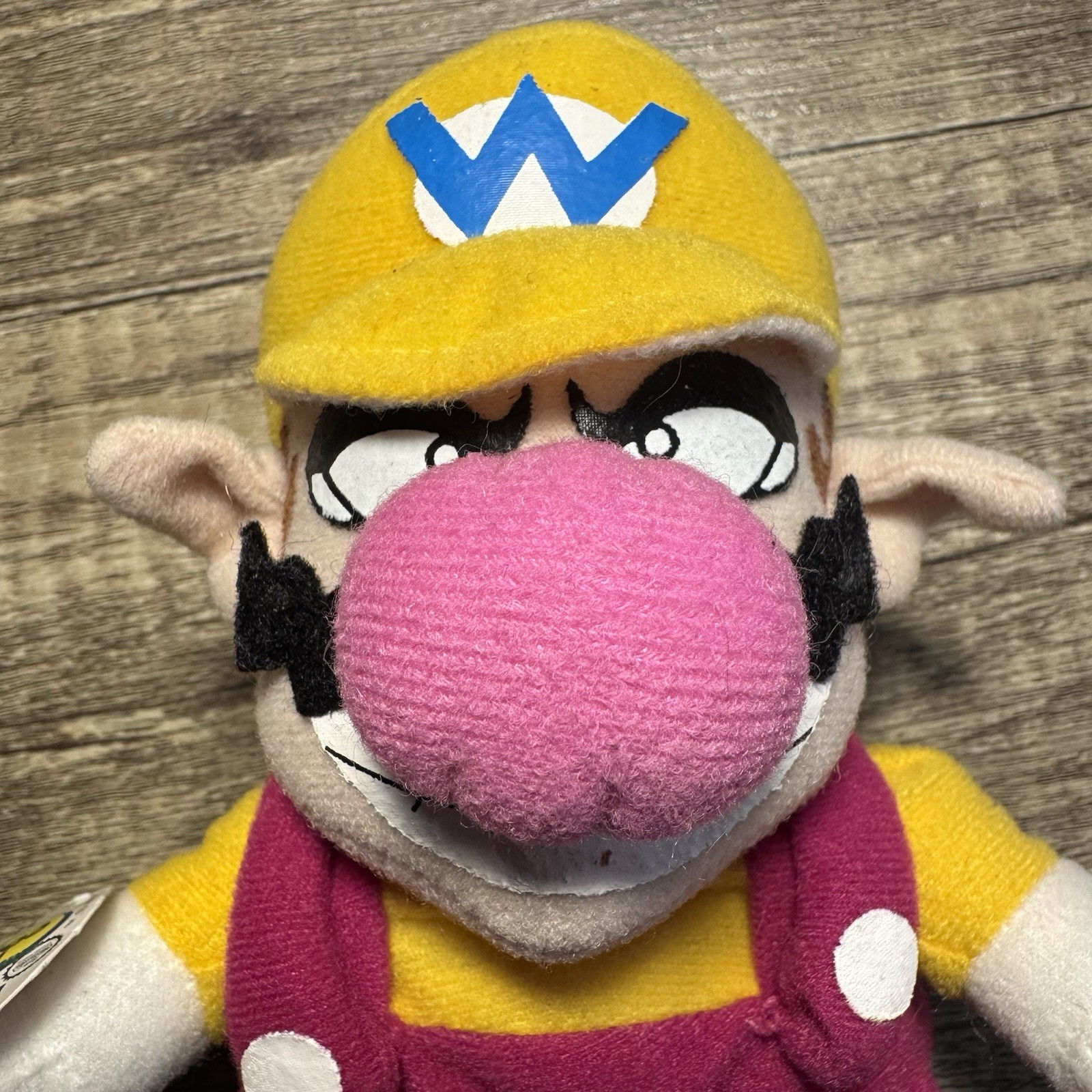 Vintage 1997 BD&A Nintendo Wario Bean Bag Plush Doll Toy w/Hang Tag NWT Mario 64