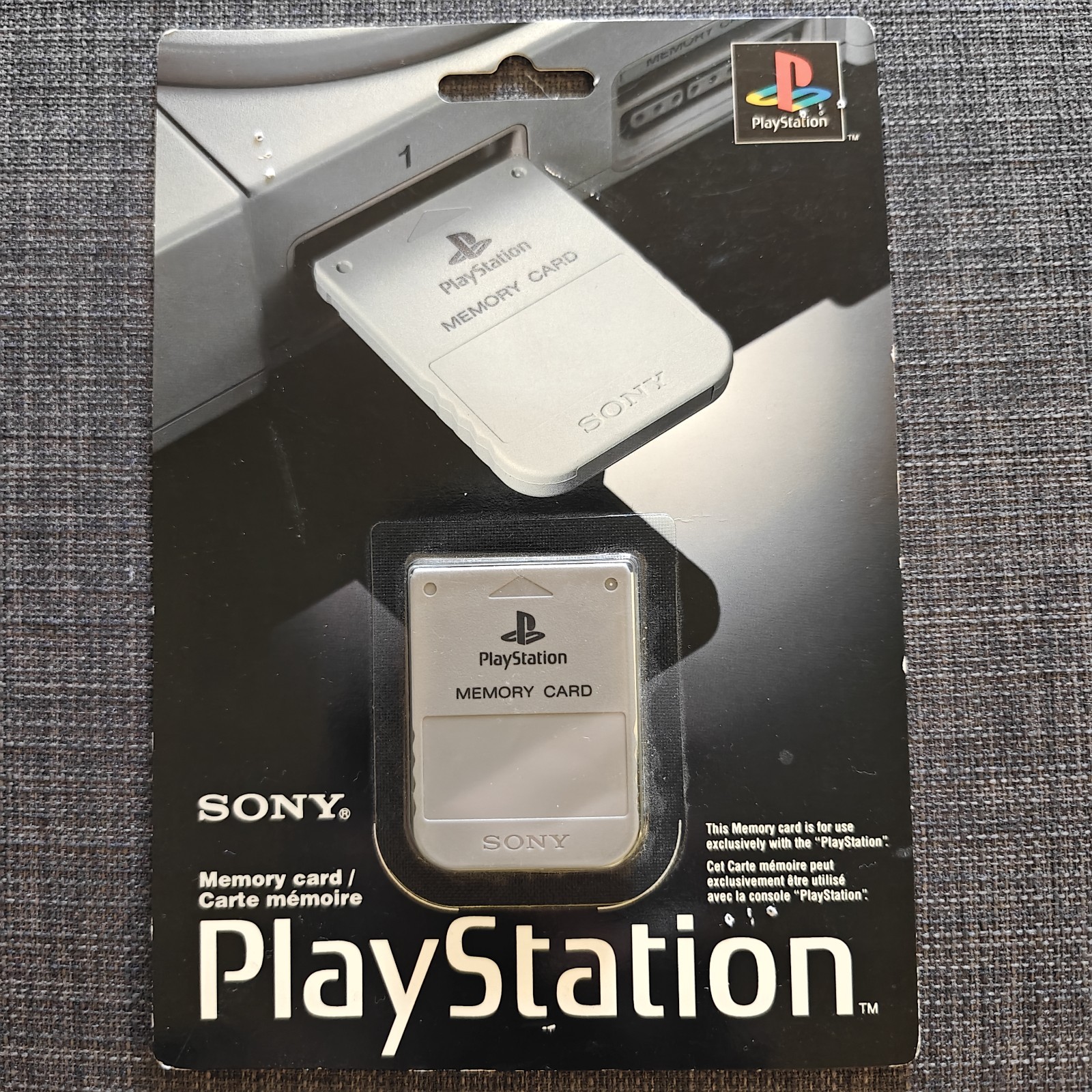 Official OEM Sony Playstation 1 PS1 Light Gray Memory Card Brand New Sealed